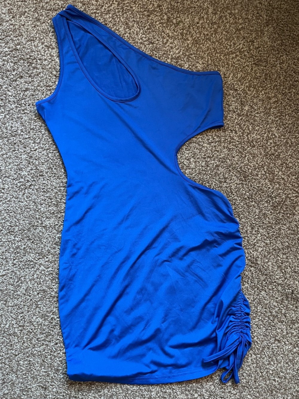 SHEIN Royal Blue One-Shoulder Bodycon Dress